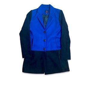 TRENCH STYLE COLOR BLOCK COAT